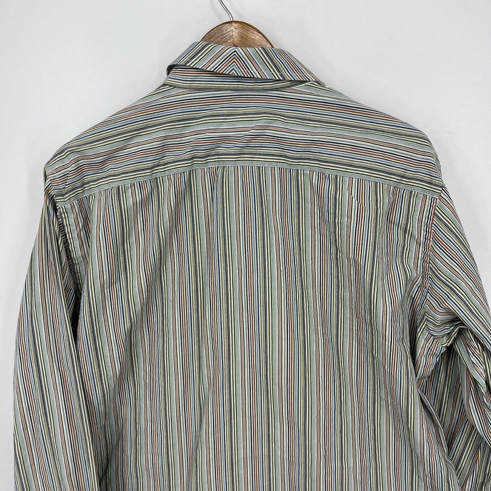 Robert Graham Long Sleeve Button‎ Shirt Men's L Multicolor Striped 100% Cotton - Picture 8 of 10